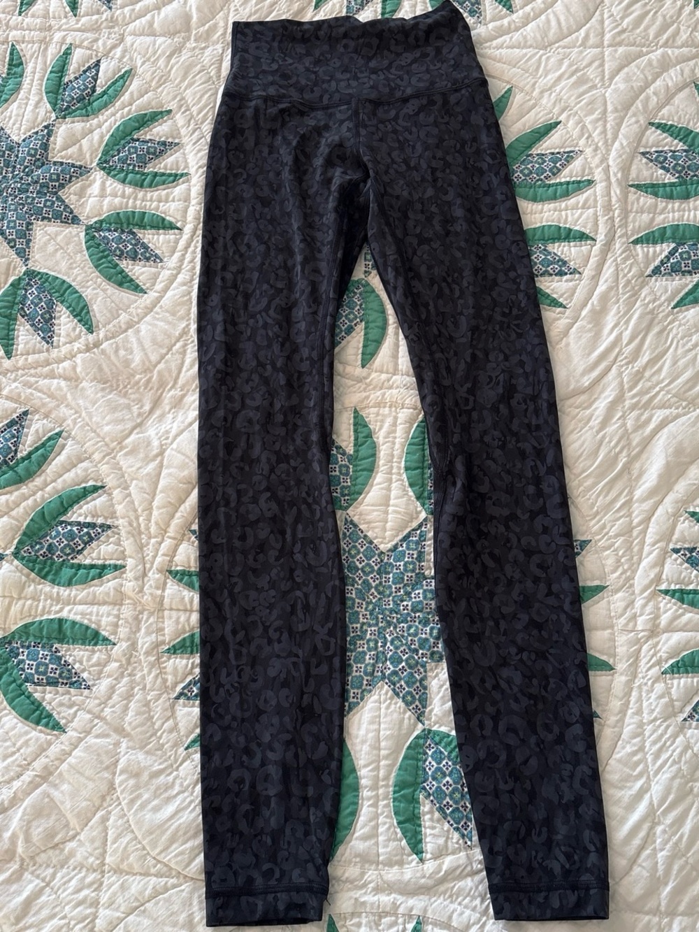 lululemon athletica Black Subtle Leopard High-Waist Leggings